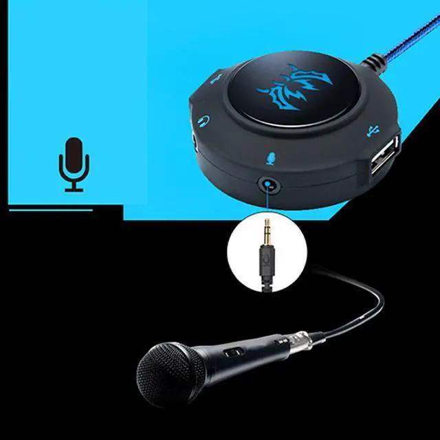 Alt view image 5 of 5 - Noise Cancelling PC USB External Audio Laptop Multi Interface Cable Sound Card Illuminated Stereo