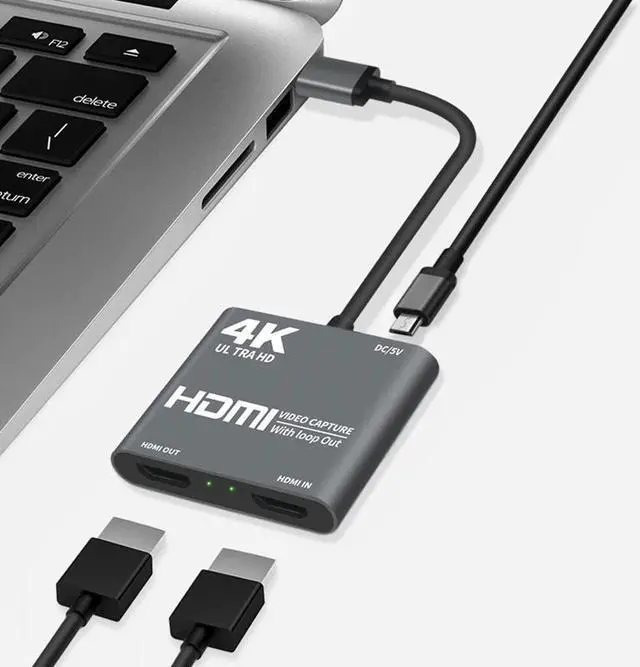 Alt view image 5 of 5 - Card 4K USB2.0 to  HD Video  Card 1080P with Loop Output for Games, Teaching, Video Conferencing