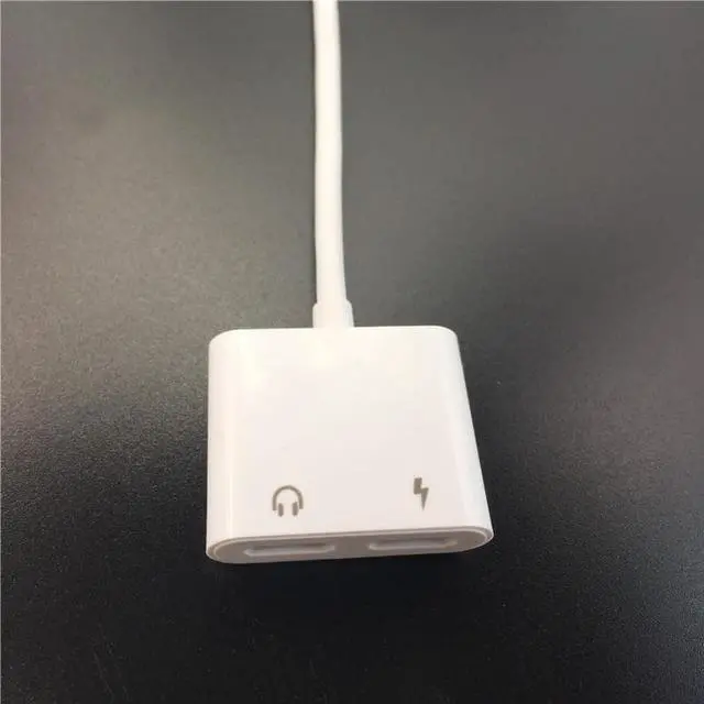 Alt view image 4 of 4 - 2 in 1 Double Jack Audio Adapter for iPhone 7/8/X for iOS11 Charging Music or Call For Charging Adapter earphone