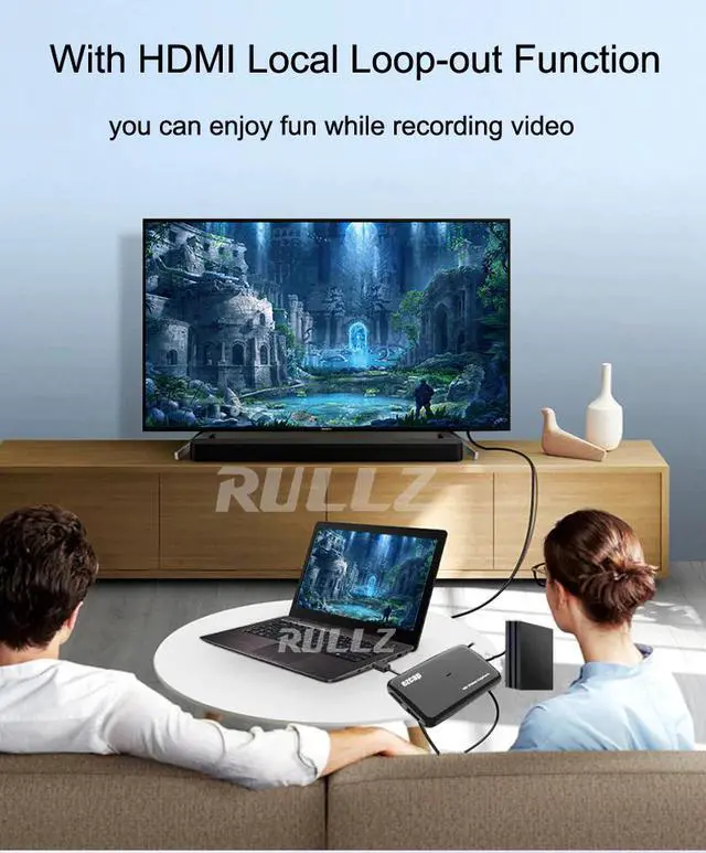Alt view image 5 of 5 - 301 HD 1080P 60fps Video Capture Card  To USB Live Streaming Plate Game Recording Box Mic Audio Input TV Loop Out