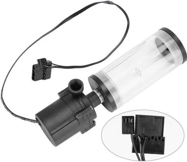 Alt view image 2 of 5 - Water Cooling Cylinder Pump 600L/H Flow 5 meters Lift + 110mm Water Cooling Tank for PC Water Cooling System