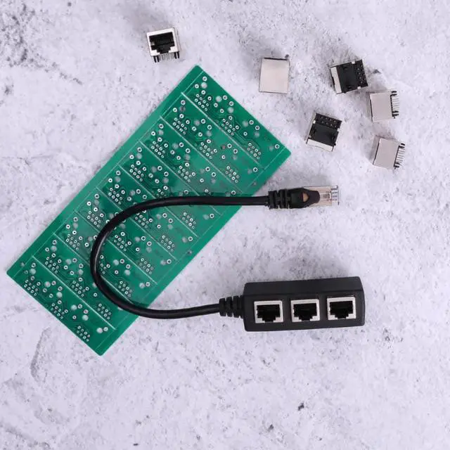 Alt view image 5 of 5 - Connector Ethernet Cable Splitter 1 Male To 3 Female Port LAN Network Plug  Adapter Ethernet Network Cable Accessories