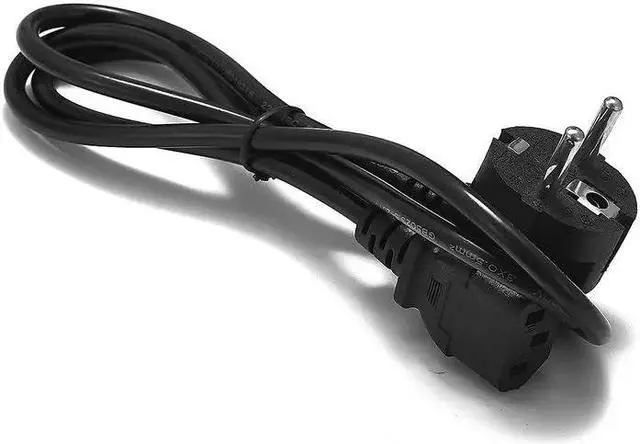 Alt view image 2 of 5 - EU Plug Power Cable 1.2m 100W Euro Schuko on Angled IEC C13 Power Supply Cord For AC Adapters