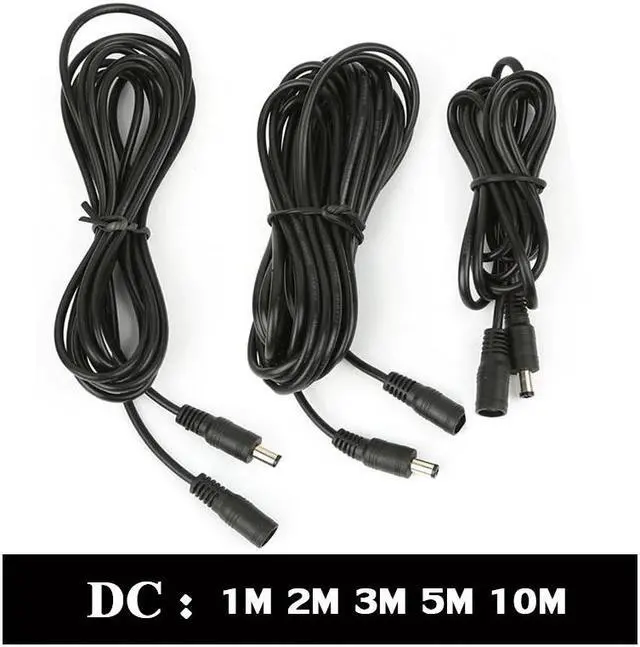 Main image of 12V DC Extension Cable 5.5*2.1mm Male Female Power Cord Adapter Extender Wire 1m 2m 3m 5m 10m CCTV Camera Led Lights Accessories