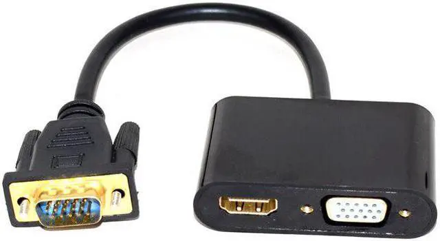 Main image of 1080P VGA to HDMI Converter Adapter for Desktop, Laptop, PC, Monitor, Projector, HDTV with o Cable and Vga Cable