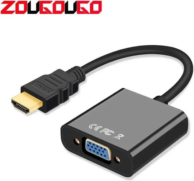 Main image of HDMI to VGA Adapter Male To Famale Converter Adapter 1080P with Audio Cable For PC Laptop Tablet