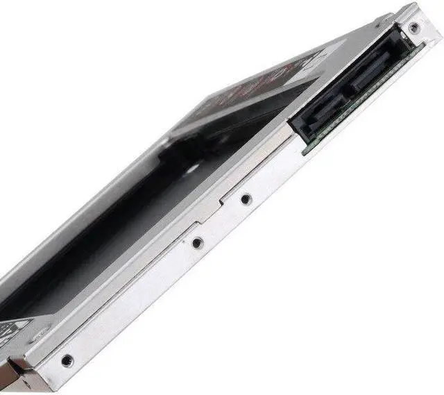 Alt view image 3 of 5 - 12.7/9.5mm Aluminum Metal Material Universal 2nd HDD Caddy SATA to SATA 2.5" SSD HDD Case SATA III for Notebook Laptop