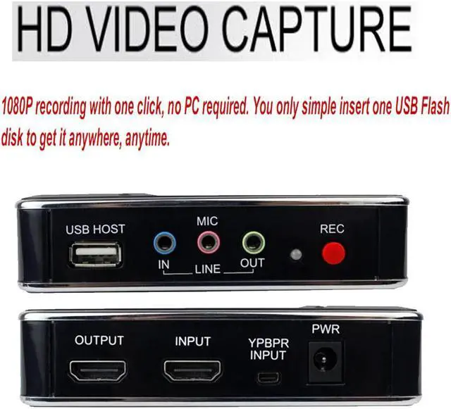 Main image of 280 HD Video Capture 1080P Recorder With YPBPR Port For XBOX One/PS4 Etc One Click No PC Enquired No Any Set-up