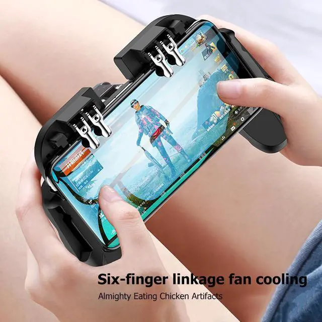 Alt view image 4 of 5 - Mobile Phone Game Handle Controller Supporting smartphones with 4.7-6.0 inch Screen Joystick Trigger Gamepad for PUBG Games