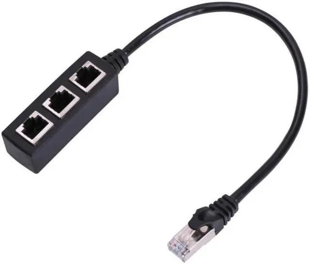 Main image of Connector Ethernet Cable Splitter 1 Male To 3 Female Port LAN Network Plug  Adapter Ethernet Network Cable Accessories