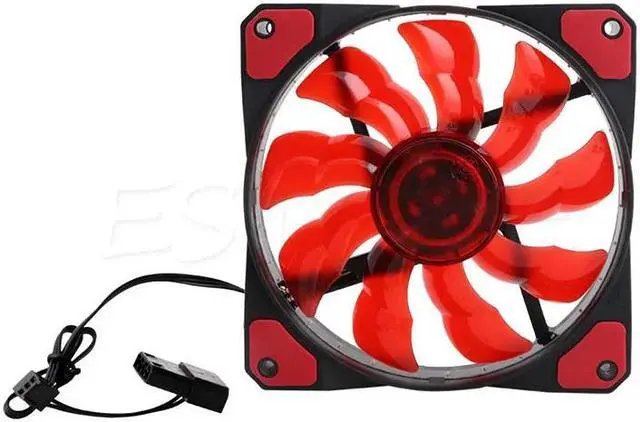 Alt view image 4 of 4 - 3-Pin/4-Pin 120mm PWM PC Computer Case CPU Cooler Cooling Fan with LED Light New Design