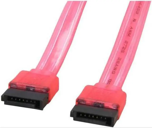 Alt view image 2 of 4 - Serial ATA Data Cable with Lockout Lock for PC Laptop SATA 3.0 SATAIII 6Gbps HDD Hard Drive / SSD-UV Red