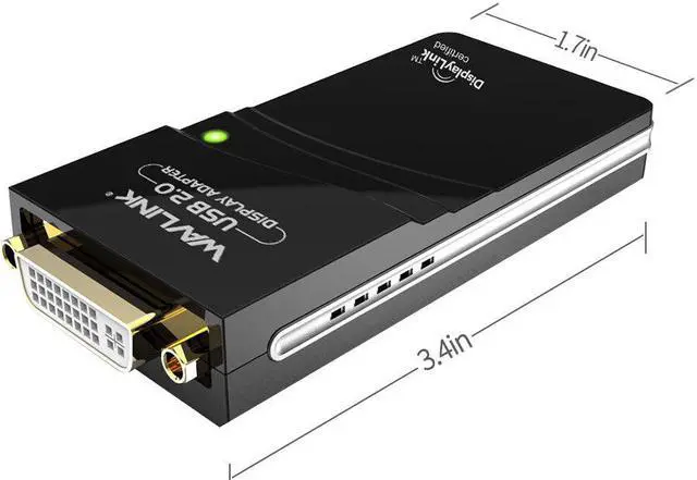 Alt view image 5 of 5 - USB 2.0 to DVI/VGA/ Video Graphics Display Adapter (HDTV CRT LCD Projector) displaylink Supports Windows 10/8.1/8/7