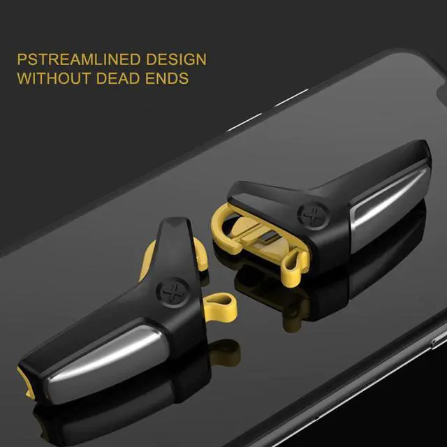 Alt view image 5 of 5 - 1 Pair Mobile Game Controller Trigger Aim Button for PUBG Shooter Joystick Gamepad for Android iPhone Samsung Gaming Accessories
