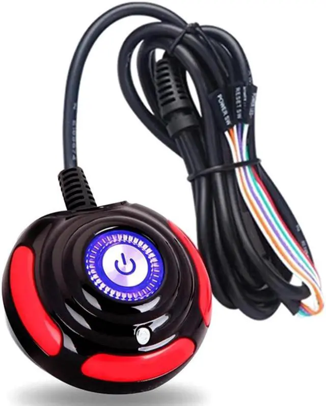 Main image of 1.6m Desktop Computer PC Case Power Supply on/off Reset HDD Push Button Switch Cables interruptor Home Office Internet accessory