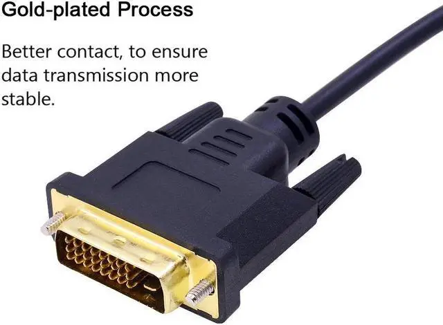 Alt view image 4 of 5 - 1080P DVI-D to VGA Adapter 25 Pin DVI Male to 15 Pin VGA Female Cable Video Converter for PS3 PC Computer HDTV Monitor