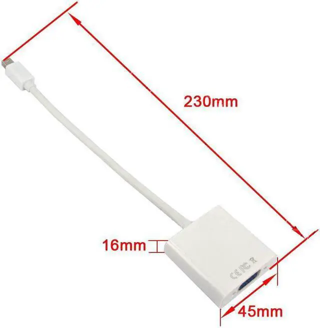 Alt view image 5 of 5 - Sale Thunderbolt Mini DisplayPort Display Port DP To VGA Adapter Cable for Apple MacBook Air Pro iMac Mac Dropshipping