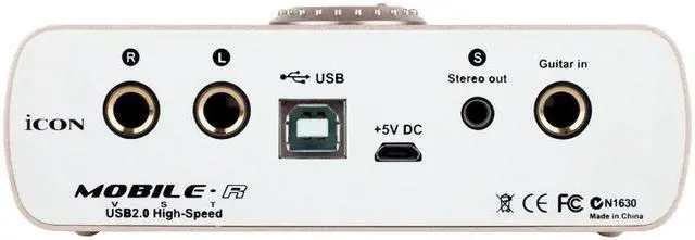 Alt view image 5 of 5 - mobile R VST USB external sound card 24-Bit 96/192KHz 1 mic-In/1 guitar-In 2 analog output headphone output