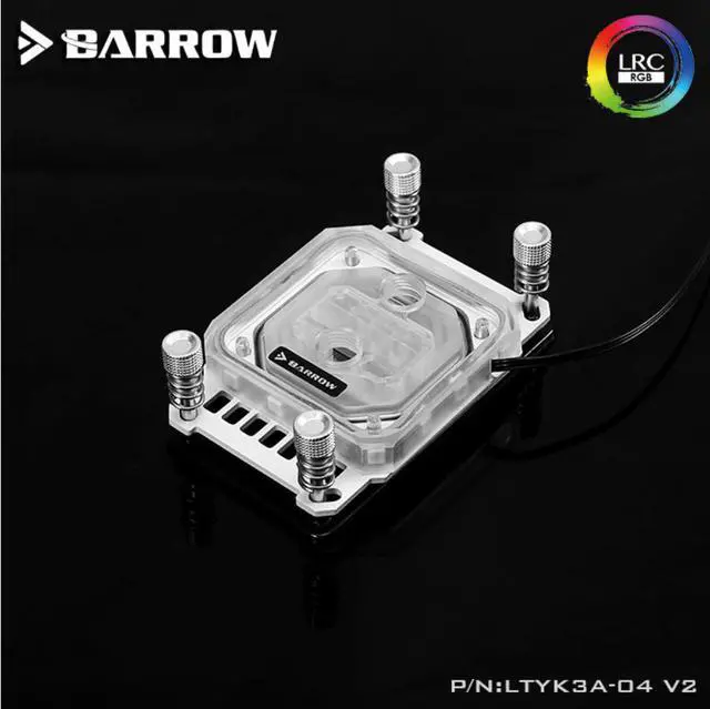 Alt view image 2 of 3 - LTYK3A-04-V2, For RyzenAMD / AM4 / AM3 CPU Water Blocks, LRC RGB v2 Acrylic  Water Cooling Block cpu cooler cpu radiator