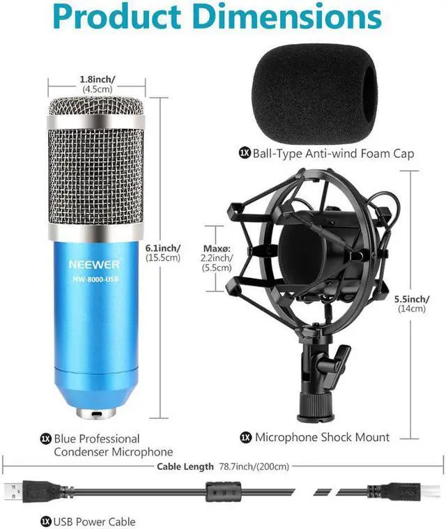 Alt view image 2 of 5 - USB Microphone Plug & Play Computer Cardioid Mic Podcast Condenser Microphone And Sound Chipset for Livestreaming/YouTube