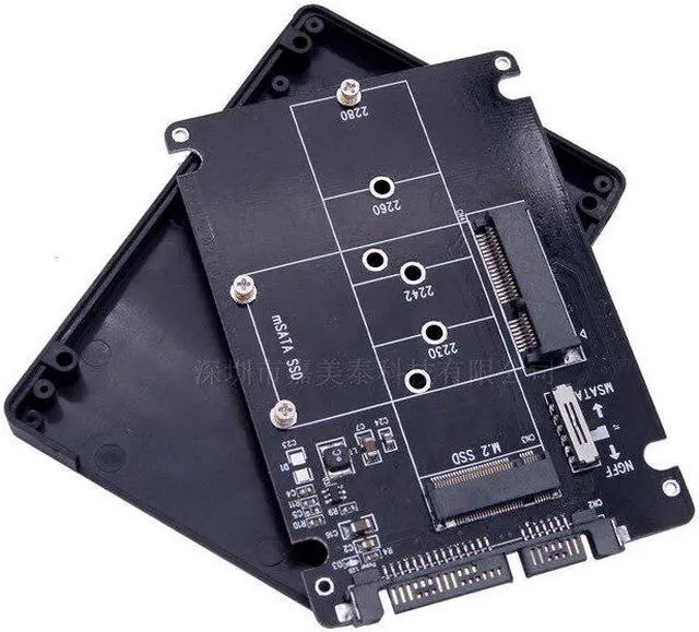 Main image of M.2 NGFF To SATA Solid State Hard Drive Adapter Card Two In One Bkey B+m Key Expansion Board Hard Disk Box HDD Enclosure