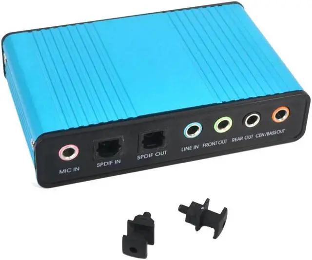 Alt view image 5 of 5 - USB 2.0 Sound Card 6 Channel 5.1 Optical External Audio Card Converter Audio Adapter Micphone Sound Card