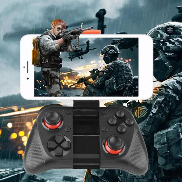 Alt view image 3 of 5 - 050/054/053 Bluetooth VR Gamepad Android Joystick Controller Selfie Remote Control Shutter for PC Smart Phone+ Holder