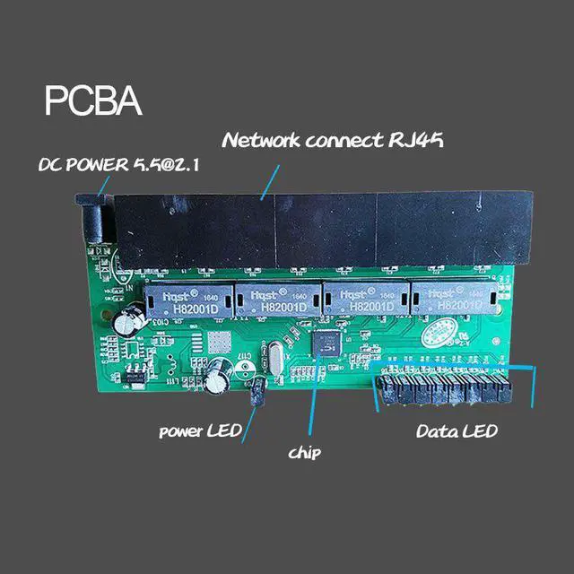 Alt view image 4 of 5 - Switch Module PCBA Board 8 port Network  Fast Factory Manufacturer Oem switches Made In China shenzhen supplier