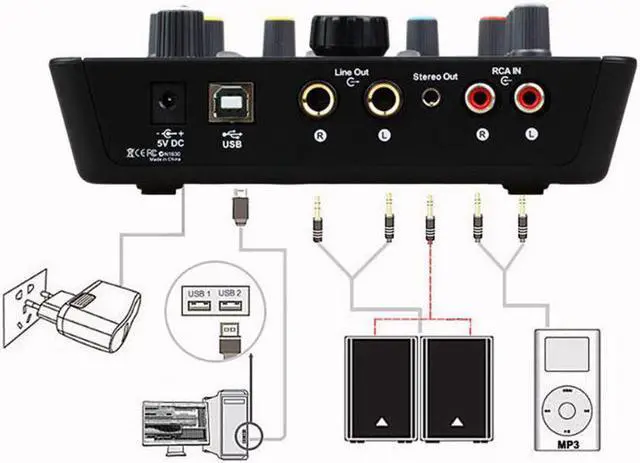 Alt view image 4 of 5 - 1 Set Upod Pro Professional External Sound Card Microphone 48V USB 2.0 Recording Interface for Mobile Phone PC Karaoke Live