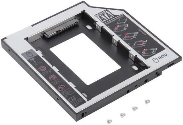 Alt view image 4 of 5 - 9.5mm Aluminum 2nd Second Hdd Caddy SATA 3.0 Optibay 2.5'' SSD DVD CD-ROM Enclosure Adapter Hard Disk Drive Cases Box In Stock