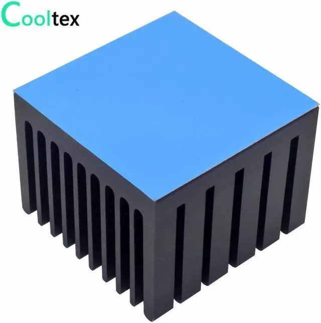 Alt view image 5 of 5 - 5pcs Aluminum Heatsink 40x40x30mm Heat Sink Radiator Cooling for Electronic Chip LED With Thermal Conductive double sided Tape