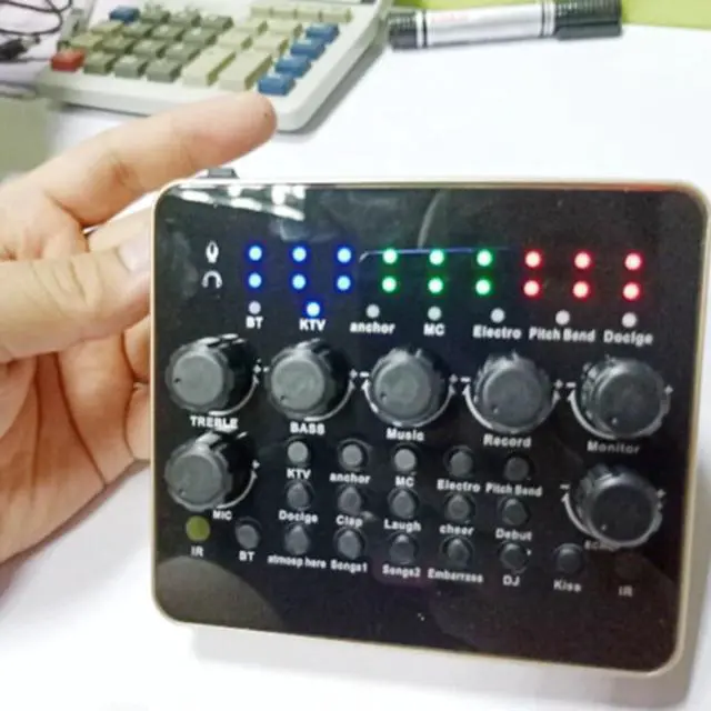 Alt view image 4 of 5 - Sound Card for Headset Mic Mobile Phone Computer USB Port Recording Mixer for Live Broadcast K Song