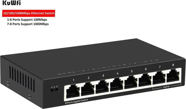 Alt view image 2 of 4 - Gigabit 8-Port Ethernet Switch Mini Desktop1000Mbps Fast Network Switch LAN Hub/ Full or Half Duplex Exchange 2020 New