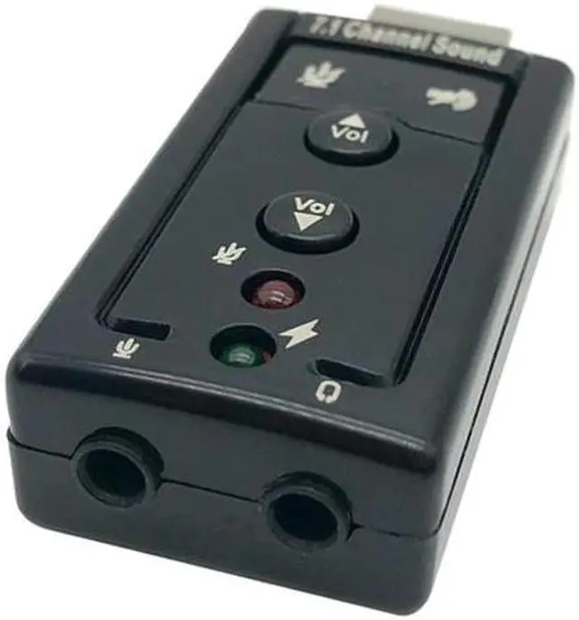 Alt view image 2 of 5 - USB Sound Card Virtual 7.1 Channel Audio Interface Sound Card Adapter External Audio Card Speaker Microphone Jack for Laptop
