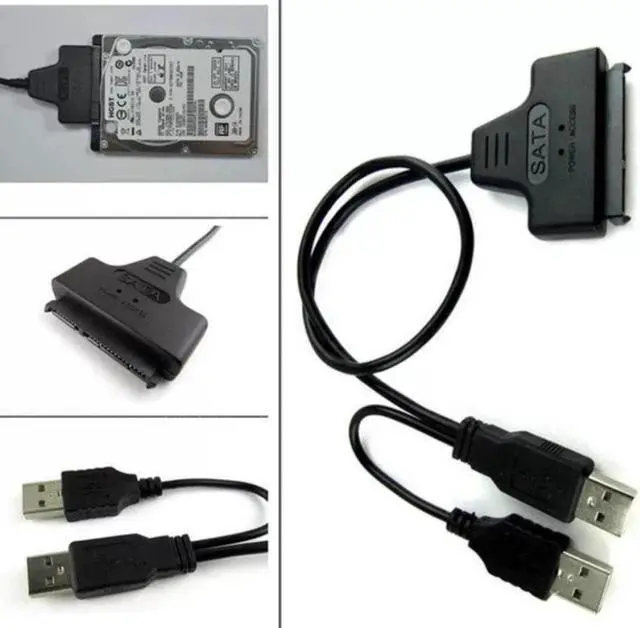 Alt view image 2 of 5 - Sale Cable Sata USB 3.0 or USB2.0 to SATA 22Pin Adapter Cable for 2.5/3.5 inch HDD External Power Hard Disk Drive Converter