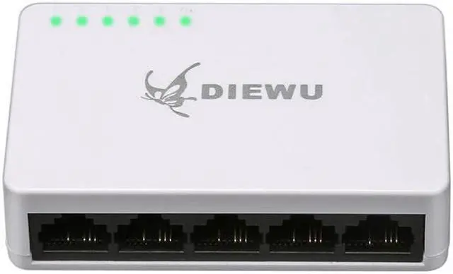 Alt view image 5 of 5 - 5 Port Ethernet Switch LAN Networks Hub Self-adaptive 10/100 Mbps Splitter QJY99