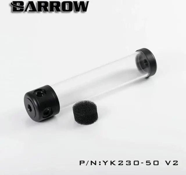 Alt view image 3 of 5 - YK-50V2 50mm Diameter Acrylic Cylindrical Tanks Transparent Wall 130/180/230/280mm Length Water Cooling Reservoir