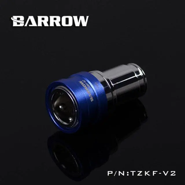 Alt view image 4 of 5 - TZKM-V2 Silver Body water cooling fittings sealing quick coupling Male connector with female connector