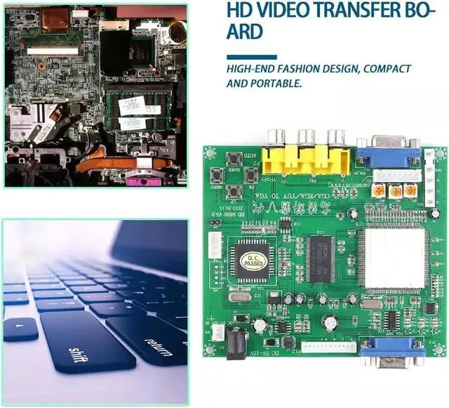 Alt view image 4 of 5 - CGA EGA YUV to VGA HD Video Converter Board Moudle HD9800 HD-Converter Board GBS8200 Non-Shielded Protection