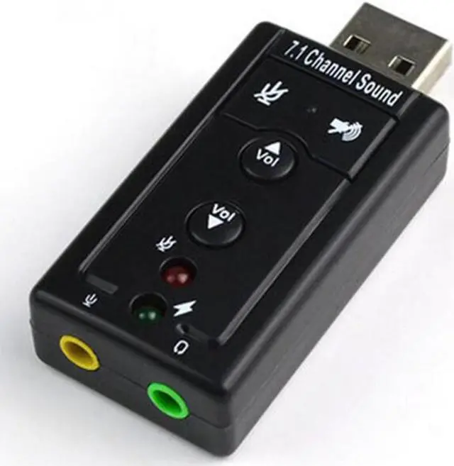 Alt view image 2 of 5 - Hot Sale External USB Sound Card 7.1 Channel 3D Audio Adapter with 3.5mm Headset MIC for PC Desktop Notebook