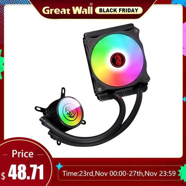 Main image of Water Cooler CPU Heatsink 120mm Fan 4pin PWM Water Cooling for Intel 1150 1151 1155 1156 1200 RGB CPU Water Cooler PC