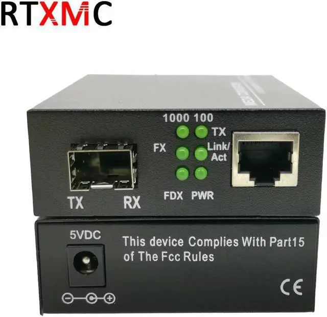 Alt view image 4 of 5 - 2pcs 1.25G SFP Fiber Port Media Converter to RJ45 Gigabit Media Converter 10/100/1000M Ethernet Transceiver fiber optical switch