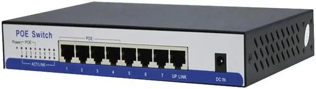 Alt view image 4 of 5 - 8 port 10/100Mbps POE Switch 4port POE and 4port Uplink Total Power 65W wireless AP IP camera network remote equipment