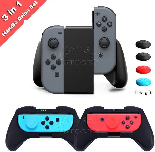 Alt view image 3 of 5 - Switch Joy Con Controller Comfort Grip Steering Wheel Kit oswitch Handle Bracket Holder for o Switch Games