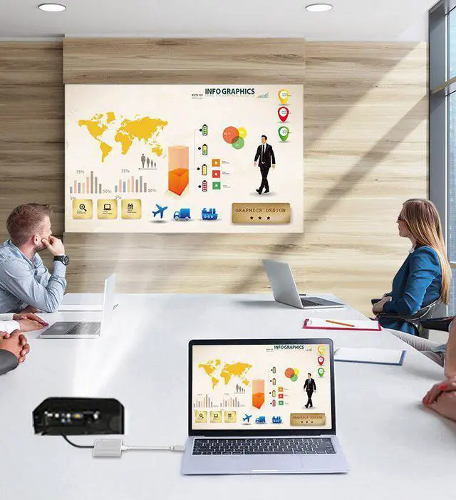 Alt view image 5 of 5 - C  Type c to  4K Adapter VGA 3.0 Audio video Converter for Samsung s9 s10 for Macbook/2018 ipad Pro/XPS 13