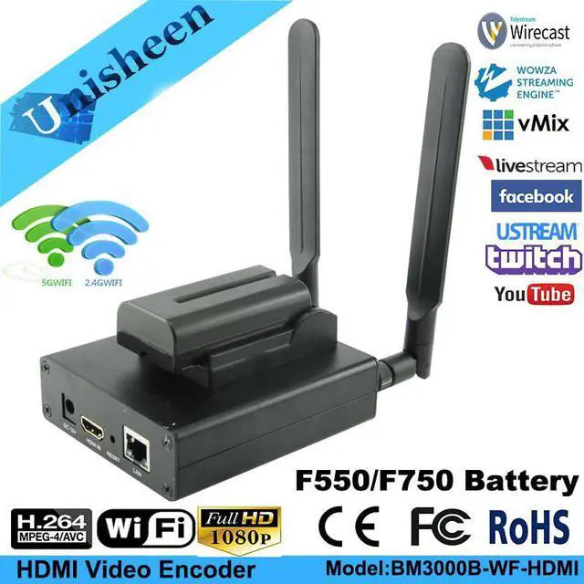 Main image of H.264 Video Encoder Low Lantency Transmitter Camera to Ip live Broadcast wireless Facebook Youtube Ustream Wowza