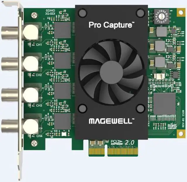 Alt view image 3 of 3 - 2019 Hot Selling SDI Capture SD/HD/3G SDI Video Capture Card PCI Express x4 1080p 60fps laptop Magewell Pro Capture Quad SDI