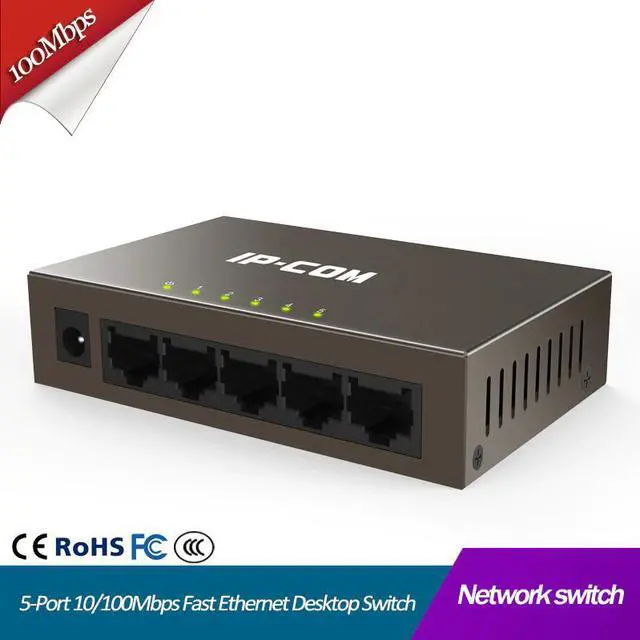 Main image of 5-Port Fast Ethernet Unmanaged Switch network ethernet switch rj45 lan hub internet splitter ethernet hub Plug and Play