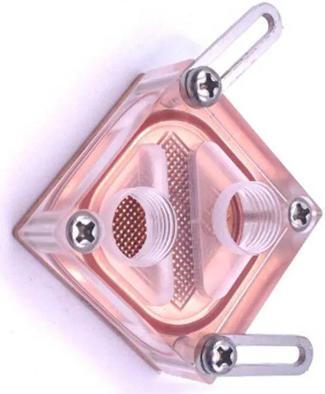 Alt view image 2 of 5 - Bridge Water Cooling Head,Computer Water Cooling Acrylic General Northbridge Cooling Head for Computer CPU Block