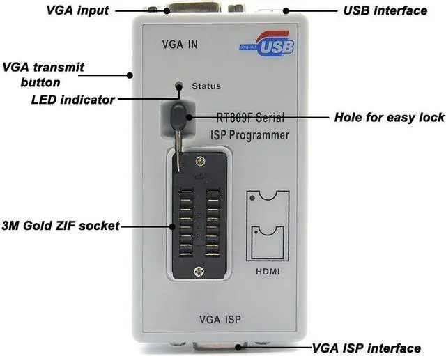 Alt view image 3 of 5 - Serial ISP Programmer Tool +12 Items +1.8V Adapter +SOP8 Test Clip +ISP cable EPROM FLASH VGA ISP